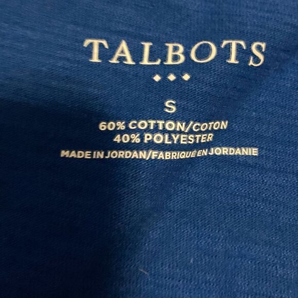 Talbots Blue Tee Shirt Small - Picture 2 of 3